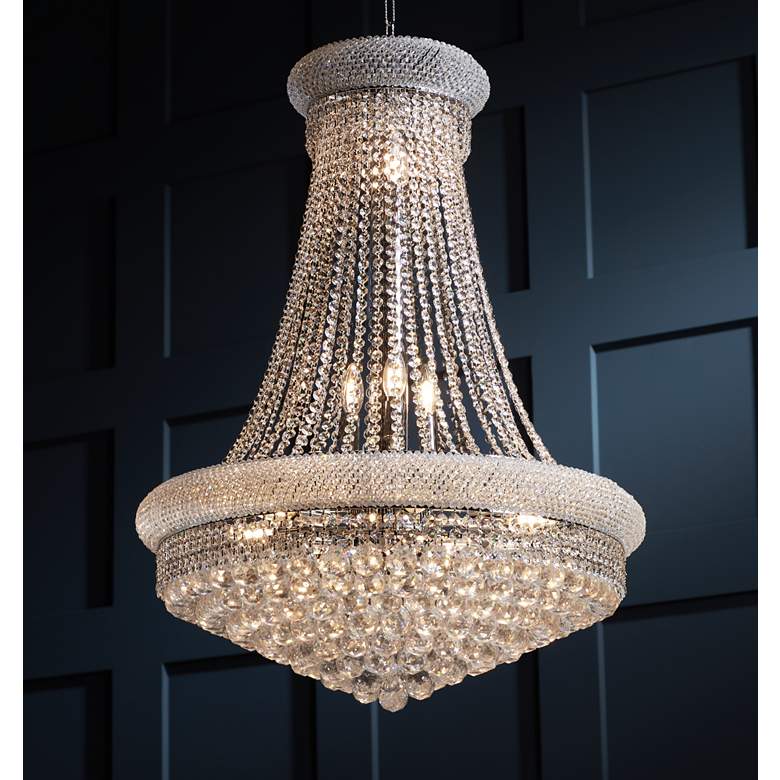 Image 1 Elegant Primo Collection 28 inch Wide Royal Cut Crystal Chandelier in scene