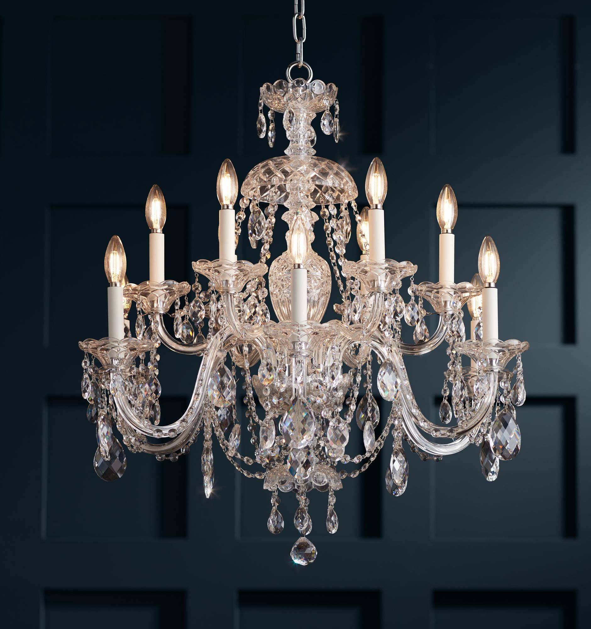 12 light chandeliers