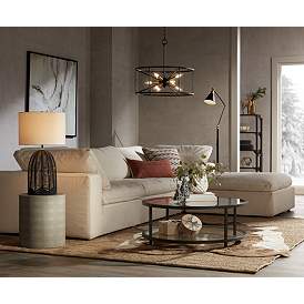 Image1 of Possini Euro La Vista 20 1/4" Wide Black 9-Light Pendant in scene