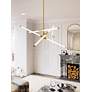 1_Rusnak 30" Wide Satin Brass LED Tubular Pendant Light in scene