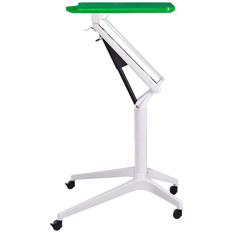 Image 1 201 Collection 27 1/2 inch Wide Green Adjustable Laptop Desk