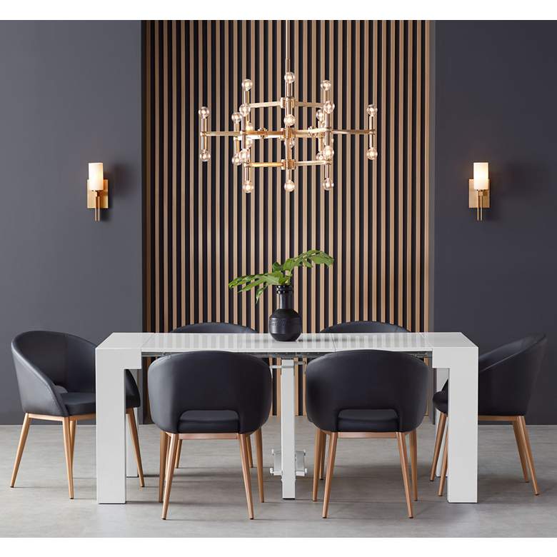 Image 1 Possini Euro Ludlow 14" High Burnished Brass Wall Sconce Set of 2 in scene