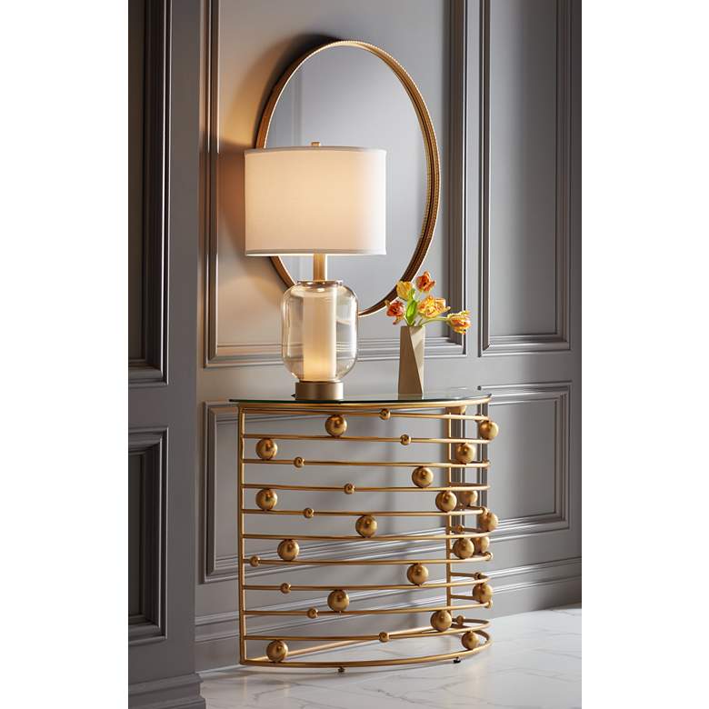 Image 1 Liam 36 3/4 inch Wide Gold Console Table in scene