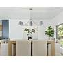 1_Xavier 46" Wide Vibrant Gold 6-Light Linear Chandelier in scene