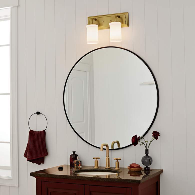 Image 1 Kichler Vetivene 10 1/4"H Natural Brass 2-Light Wall Sconce in scene