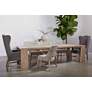 Tropea Natural Gray Wood Rectangular Extension Dining Table in scene