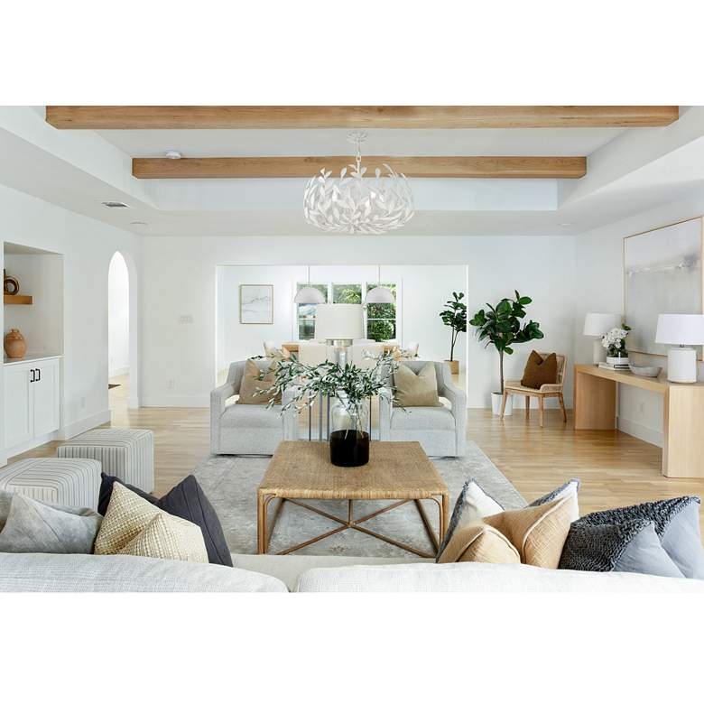 Image 1 Crystorama Broche 27" Wide Matte White 6-Light Chandelier in scene