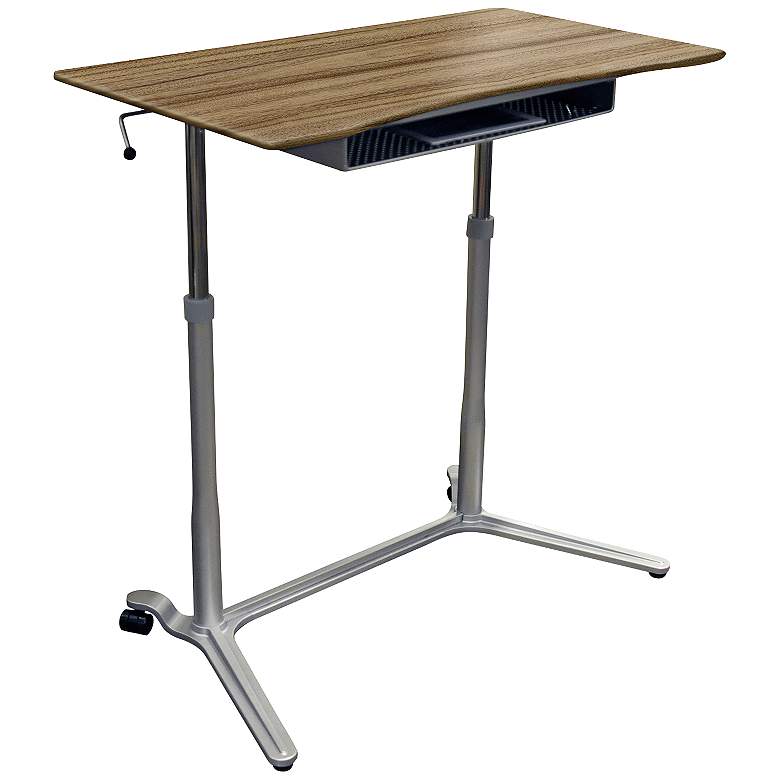 Image 1 204 Collection 38 inch Wide Walnut Adjustable Stand-Up Desk