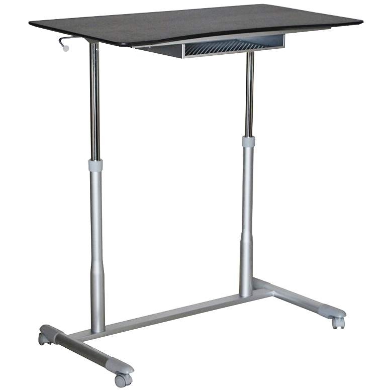 Image 1 205 Collection 37 1/2 inch Espresso Adjustable Stand-Up Desk