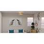 1_Quoizel Liza 20 1/2" Wide Gold Leaf 4-Light Ceiling Light in scene