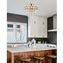 1_Emilia 18"W Brass and Clear Crystal 5-Light Ceiling Light in scene