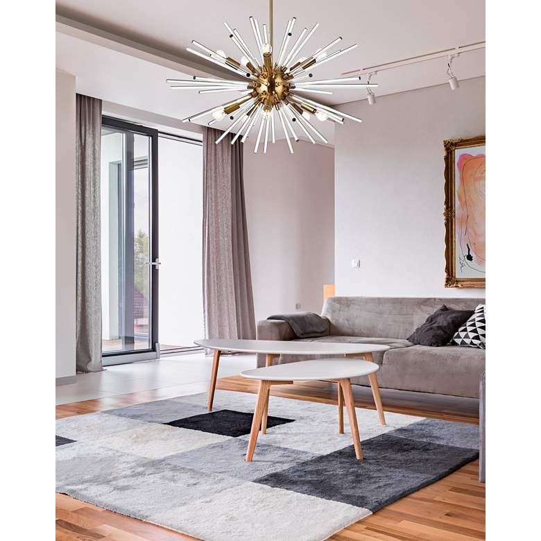 Image 1 Sienna 32" Wide Gold 10-Light Sputnik Pendant in scene