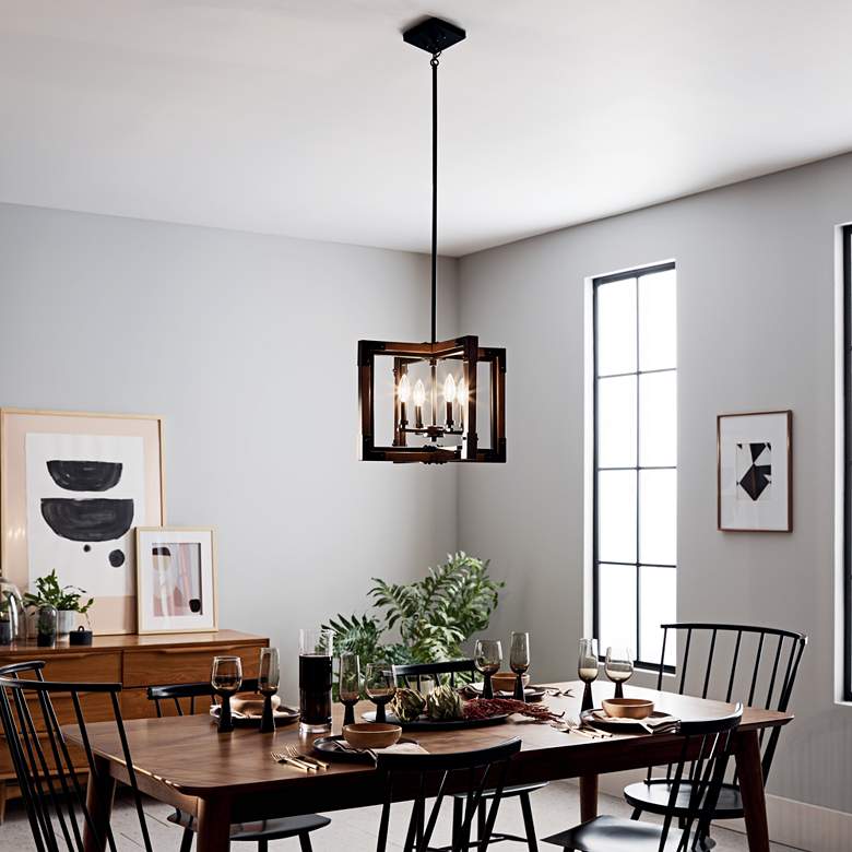 Image 1 Kichler Marimount 18" Wide Auburn Stained 4-Light Chandelier in scene