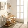 Thumbnail1 of Jamie Young Jeno Satin Brass Metal Small Plug-In Swing Arm Wall Lamp in scene