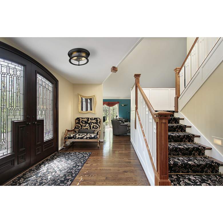 Image 1 Sonna by Z-Lite Bronze 2 Light Flush Mount in scene