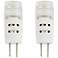 20W Equivalent Clear 1.5W LED 12V Dimmable G4 Bi-Pin 2-Pack