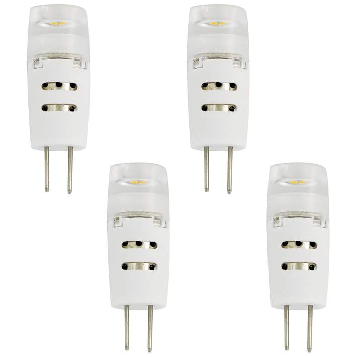 20W Equivalent Clear LED 12V Dimmable G4 Bi-Pin 4-Pack - Lamps Plus