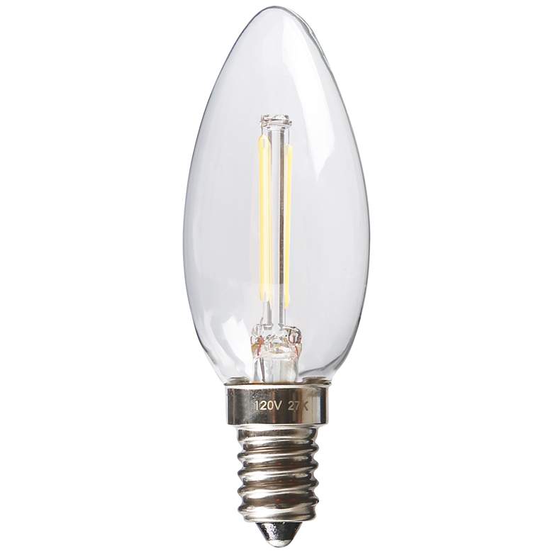 Image 1 20W Equivalent Clear 2W LED Dimmable Filament Candelabra