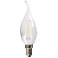 20W Equivalent Clear 2W LED Dimmable Flame Tip Candelabra