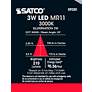 5_20W Equivalent Satco Clear 3W LED Non-Dimmable Bi-Pin Bulb more views
