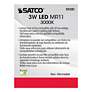 6_20W Equivalent Satco Clear 3W LED Non-Dimmable Bi-Pin Bulb more views