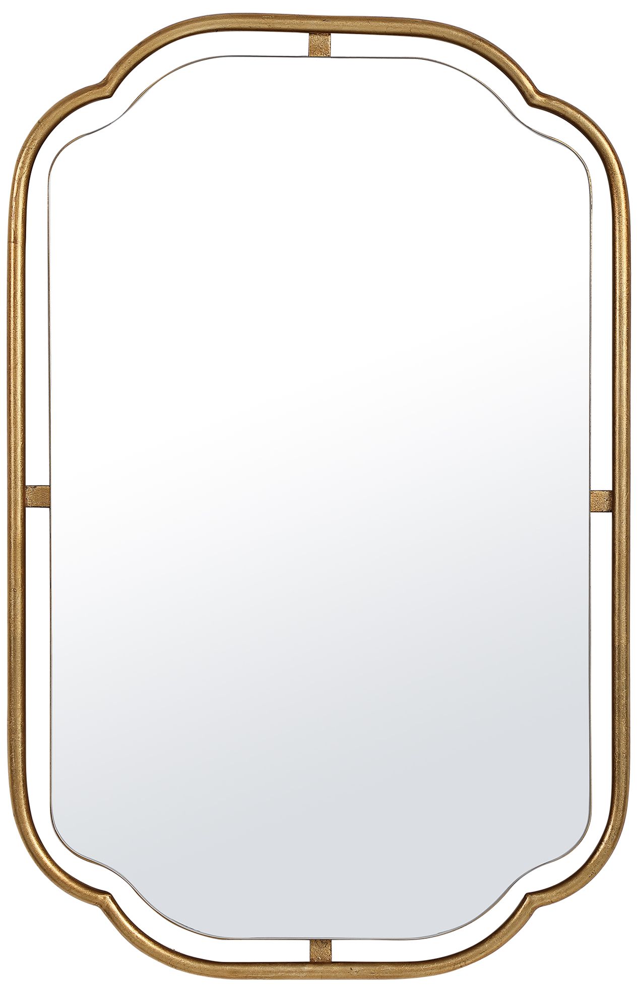 Image 2 21 5/8" x 34 5/8" Antique Gold Leaf Floating Wall Mirror