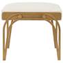 2_21.5" High Brushed Brass Accent Bench