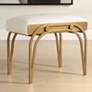1_21.5" High Brushed Brass Accent Bench