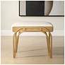 3_21.5" High Brushed Brass Accent Bench more views