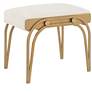 4_21.5" High Brushed Brass Accent Bench more views