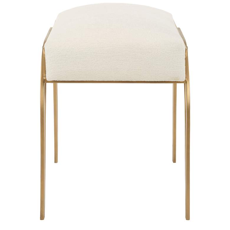 Image 5 21.5" High Brushed Brass Accent Bench more views