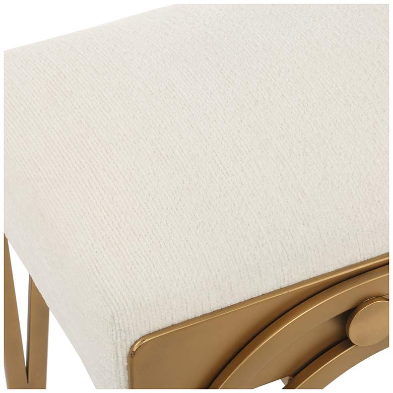 Image 6 21.5" High Brushed Brass Accent Bench more views