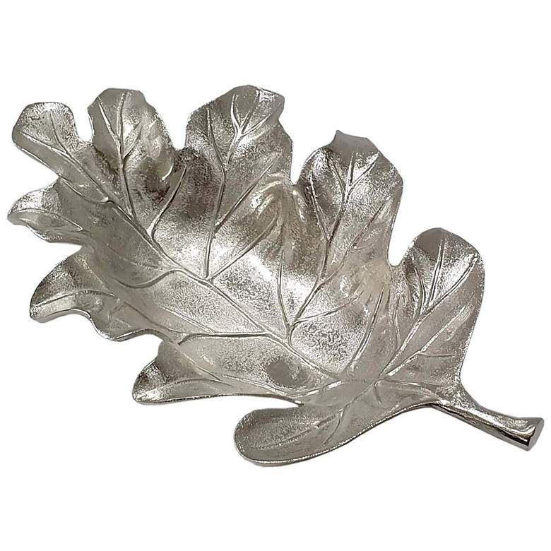 Image 1 21.5 inch Silver Aluminum Leaf Tray