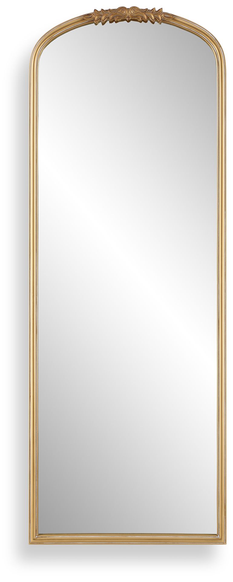 Image 2 21 1/2" x 59" Antiqued Gold Arch Oversize Mirror