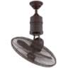 21" Craftmade Bellows III Bronze Damp Rated Ceiling Fan with Remote