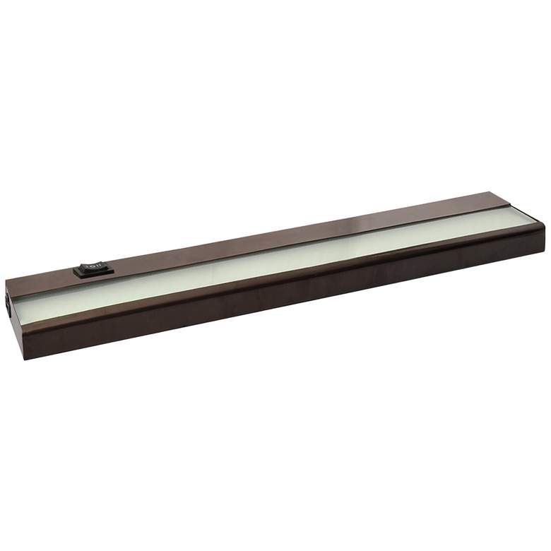Image 1 21-in Hardwired/Plug-in Under Cabinet LED Light Bar Bronze