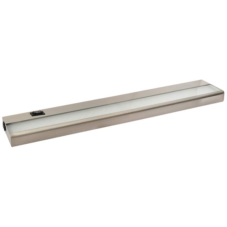 Image 1 21-in Hardwired/Plug-in Under Cabinet LED Light Bar Nickel