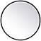 21-in W x 21-in H Metal Frame Round Wall Mirror in Black