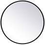 21-in W x 21-in H Metal Frame Round Wall Mirror in Black