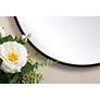 Thumbnail4 of 21-in W x 21-in H Metal Frame Round Wall Mirror in Black more views