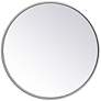 21-in W x 21-in H Metal Frame Round Wall Mirror in Silver