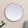 1_21-in W x 21-in H Metal Frame Round Wall Mirror in Silver