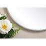 5_21-in W x 21-in H Metal Frame Round Wall Mirror in Silver more views