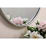 6_21-in W x 21-in H Metal Frame Round Wall Mirror in Silver more views