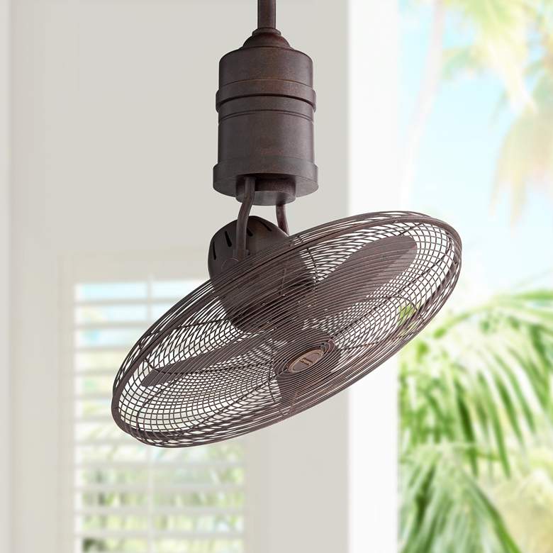 Image 1 21" Craftmade Bellows III Bronze Damp Rated Ceiling Fan with Remote