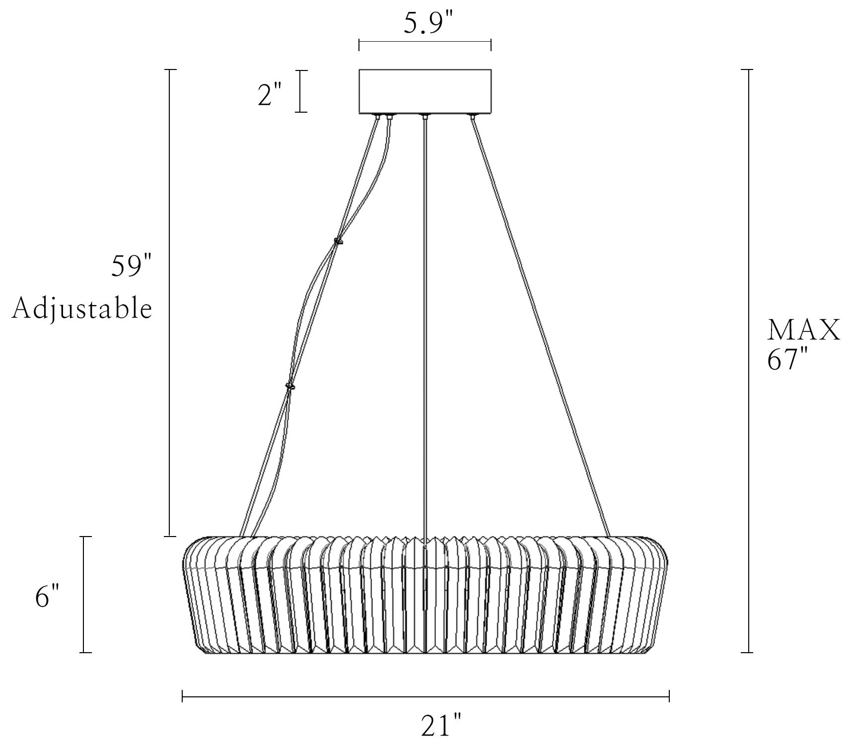 Image 4 21"Wide Circle Gold LED Crystal Chandelier more views