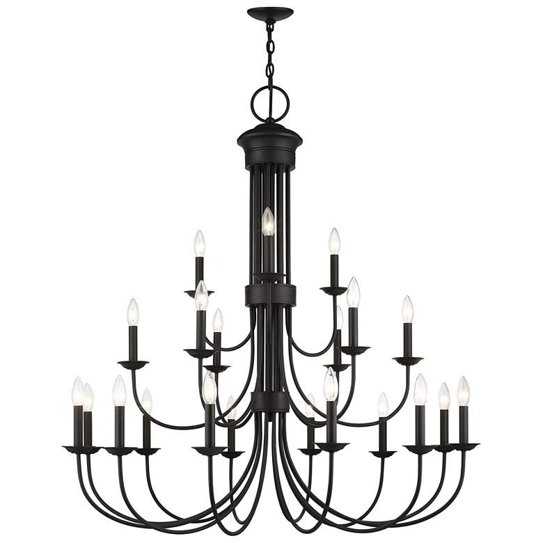 Image 1 21 Light Black Extra Large Chandelier