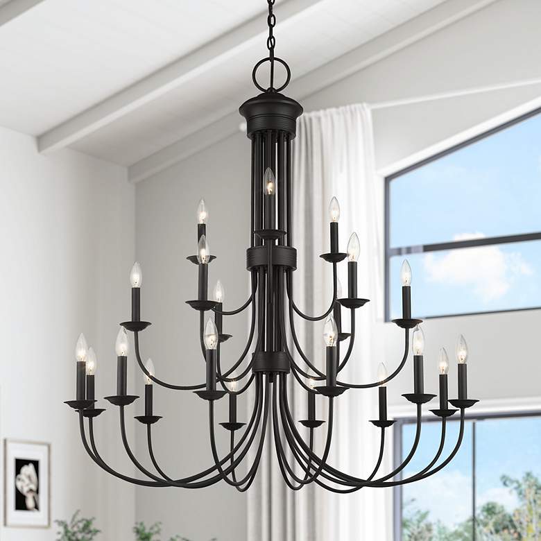 Image 1 21 Light Black Extra Large Chandelier