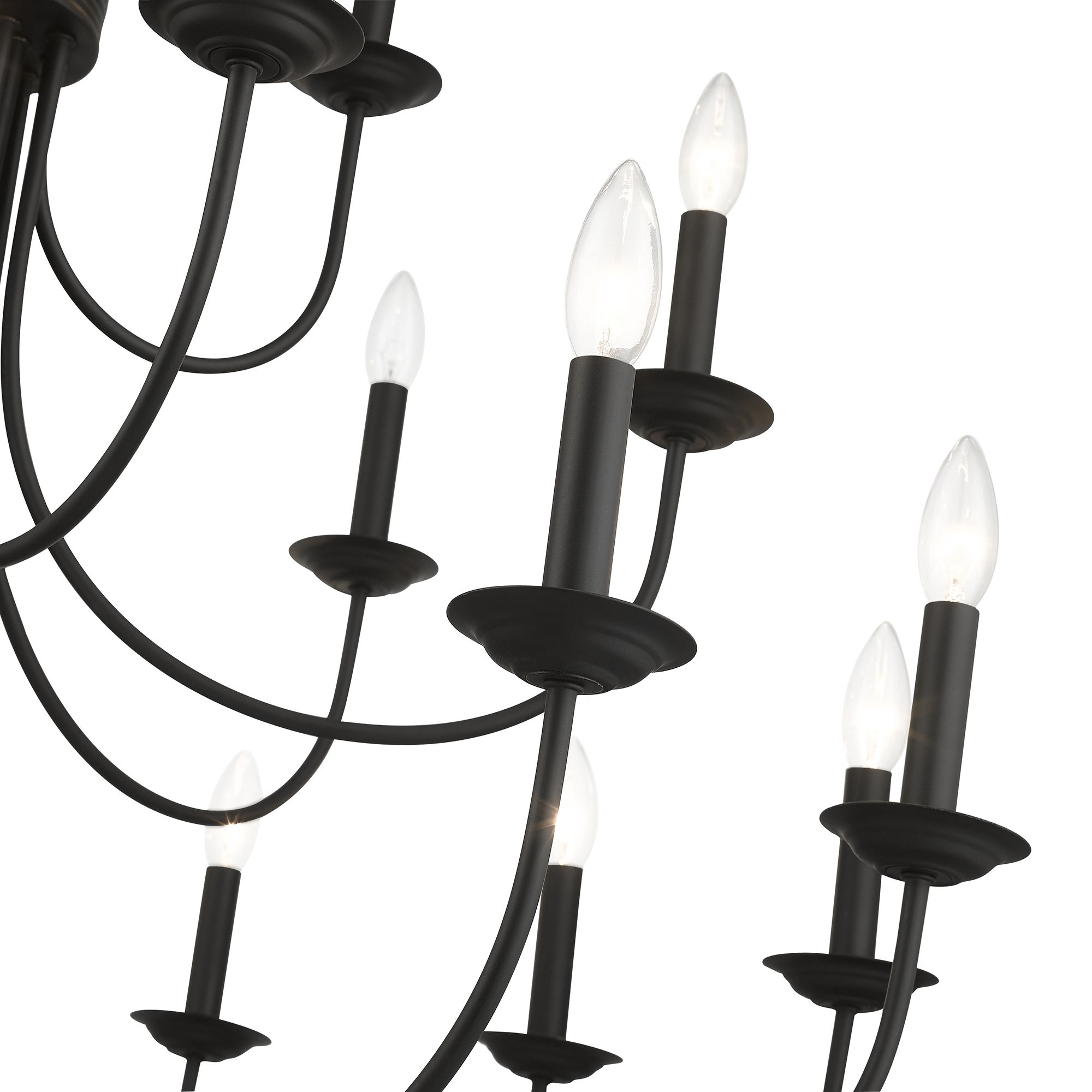 21 Light Black Extra Large Chandelier