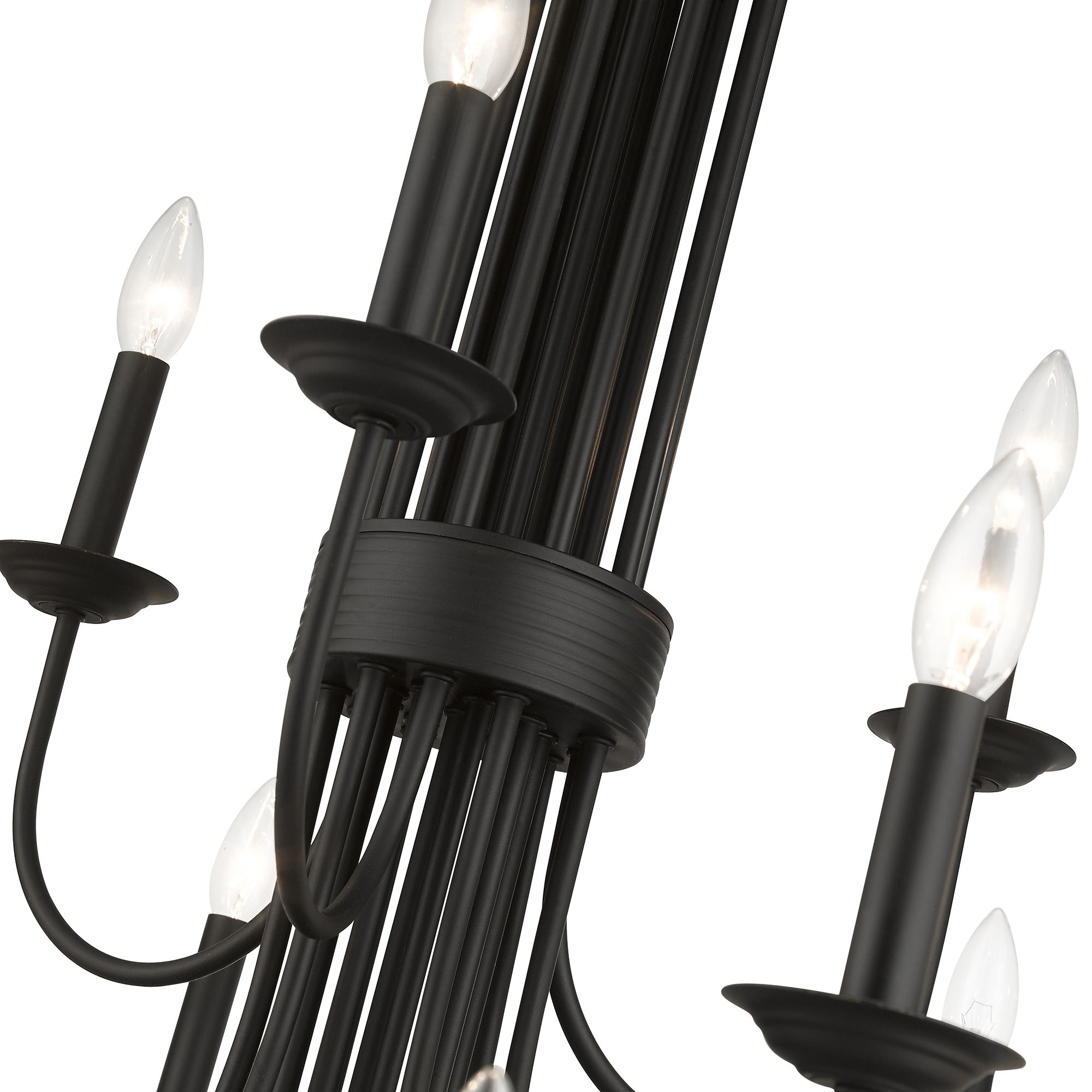 21 Light Black Extra Large Chandelier